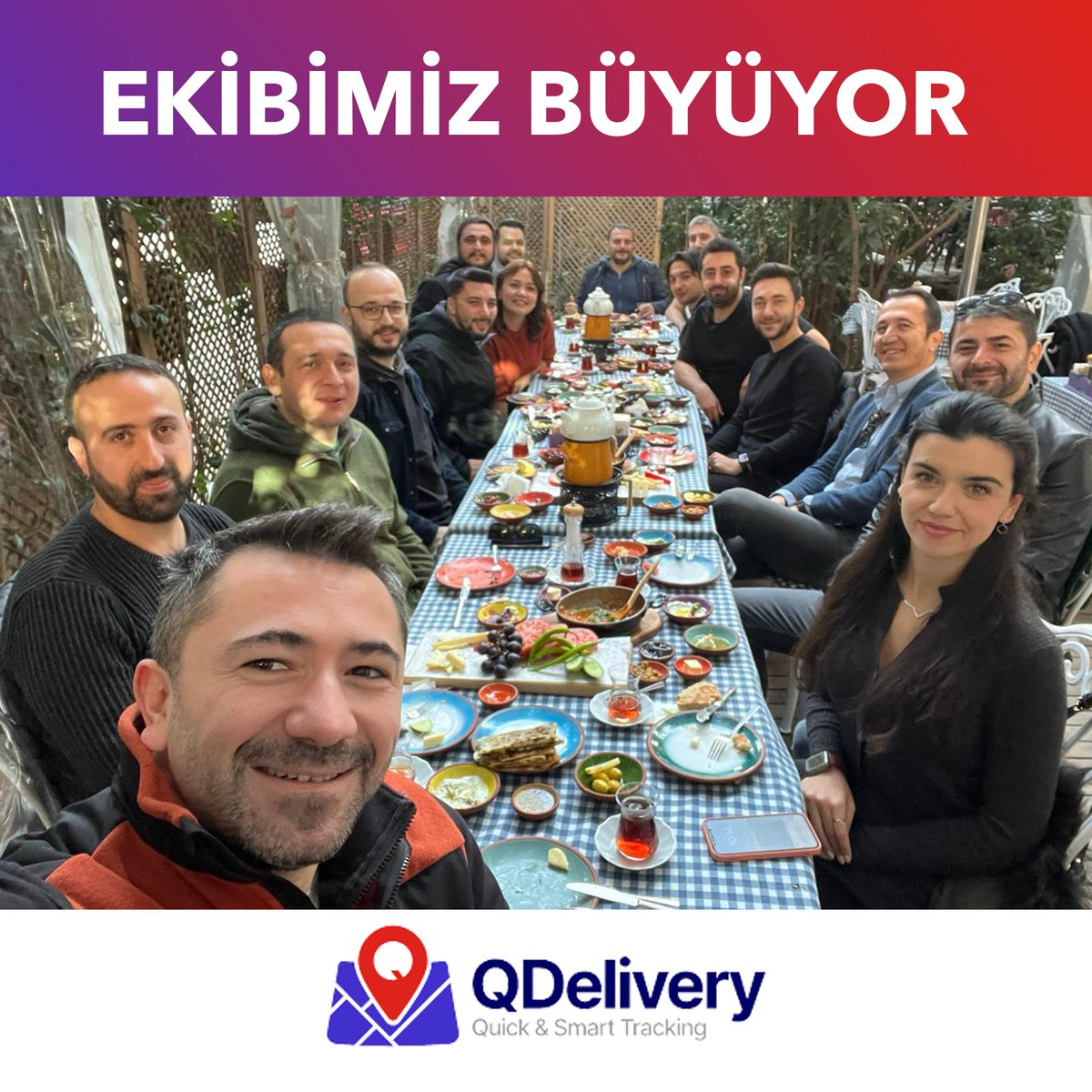 QDeliveryApp's tweet photo. QDelivery ekibi hız kesmeden büyümeye devam ediyor. Kısa bir sürede 2 katına çıkan ekibimizle kahvaltıda bir araya geldik. Herkese Mutlu Seneler dileriz.
#qdelivery https://t.co/BjAw6sSJ6e