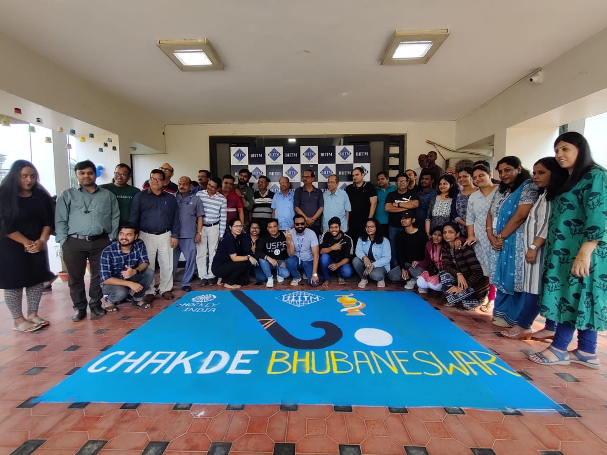 bmcbbsr's tweet photo. Colleges are getting involved & feeling proud of our #Bhubaneswar hosting the #HWC2023 consecutively.
BIITM Bhubaneswar is ready, are you ready to be a #GoodHost
#ChakdeBhubaneswar #ChakdeIndia
@CMO_Odisha @sports_odisha @TheHockeyIndia https://t.co/kojyvhhkH3