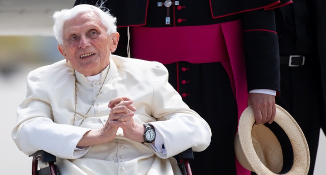 channelstv's tweet photo. BREAKING: Former Pope Benedict XVI Dies At 95

https://t.co/FUcreByDt0 https://t.co/ZYHxsTcMcD