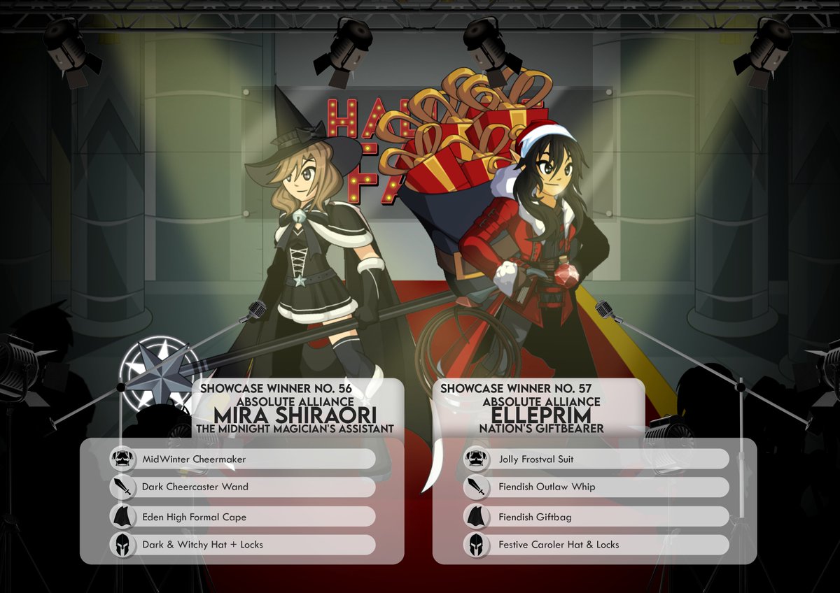Absolute_AQW's tweet photo. For the last Fashion Showcase of 2022, we've got Elle bringing in the holiday cheer and Mira getting ready to cast us into a brand new year! https://t.co/XMbi8SFi5o