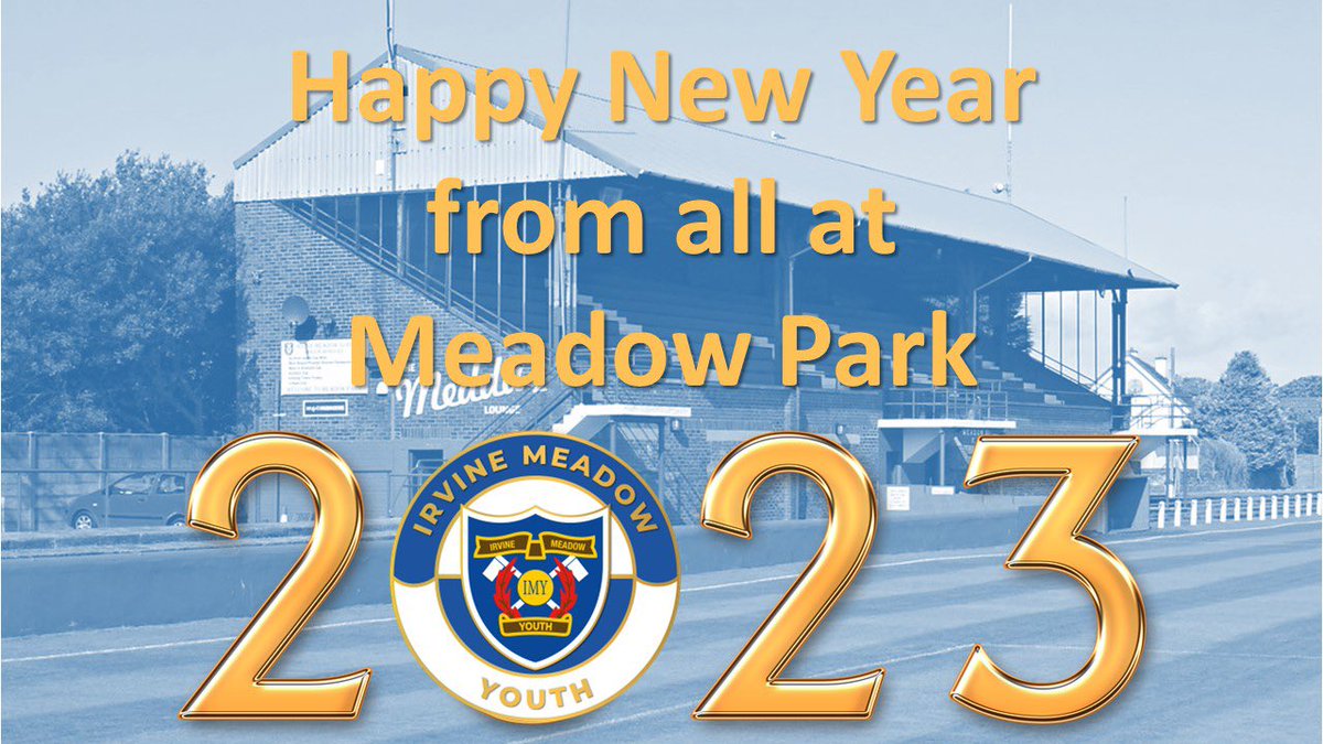 Wishing everyone a fantastic New Years Eve…

All the best and see you all in 2023 🎉

“A club for the whole community…”

Ⓜ️ #irvinemeadowyouth 
Ⓜ️ #pathwaytothefirstteam
Ⓜ️ #imy #meddaminded