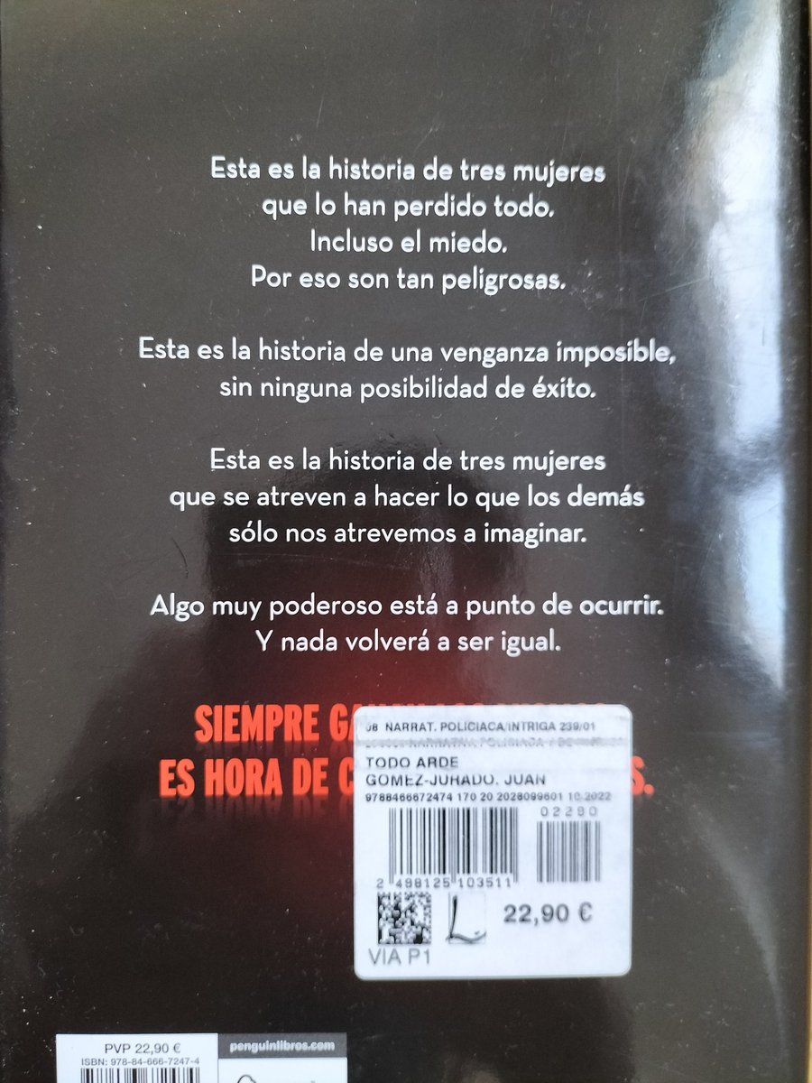 Qué capacidad de enganchar con una trama ambientada en la actualidad. Qué facilidad para describir los personajes y escenas.

Y qué habilidad para que el Universo Reina Roja sea reconocible, pero nunca repetitivo.

Esperando impaciente el siguiente, dale caña <a href="/JuanGomezJurado/">Juan Gómez-Jurado</a>