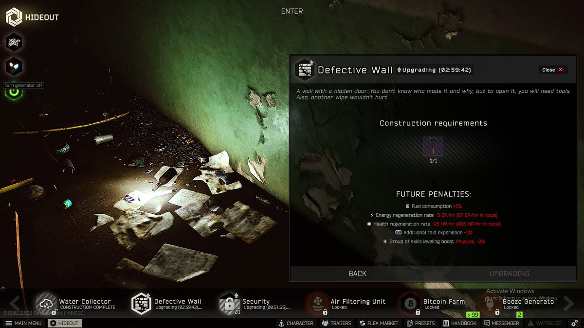 U CAN USE THE SLEDGEHAMMER TO UPGRADE THE DEFECTIVE WALL!!!! <a href="/NoiceGuy_/">NoiceGuy</a> #EscapefromTarkov