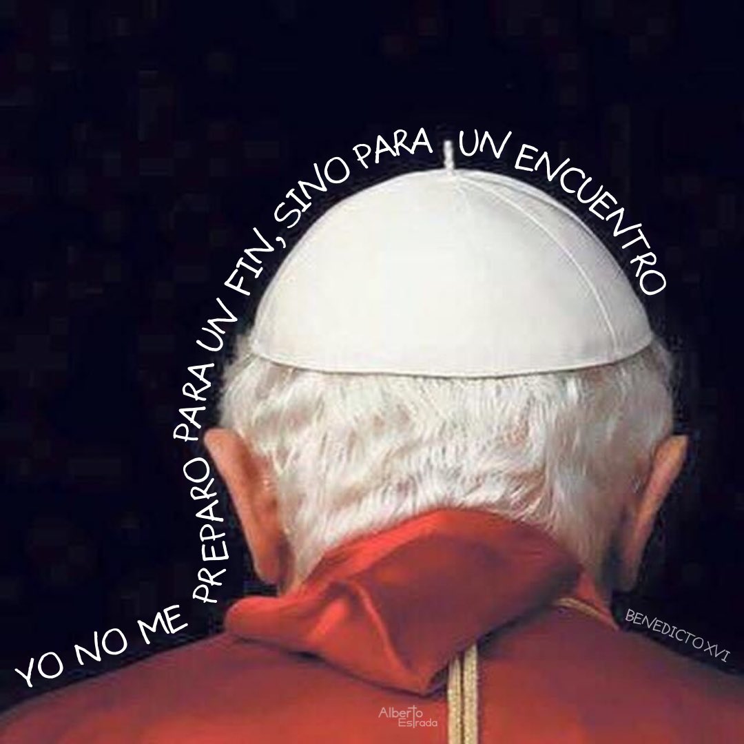 JuliBe91's tweet photo. "No se comienza a ser cristiano por una decisión ética o una gran idea, 

sino por el encuentro con un acontecimiento, con una Persona, 

que da un nuevo horizonte a la vida y, con ello, una orientación decisiva"

Benedicto XVI, d.e.p. https://t.co/h5RN8muzdN