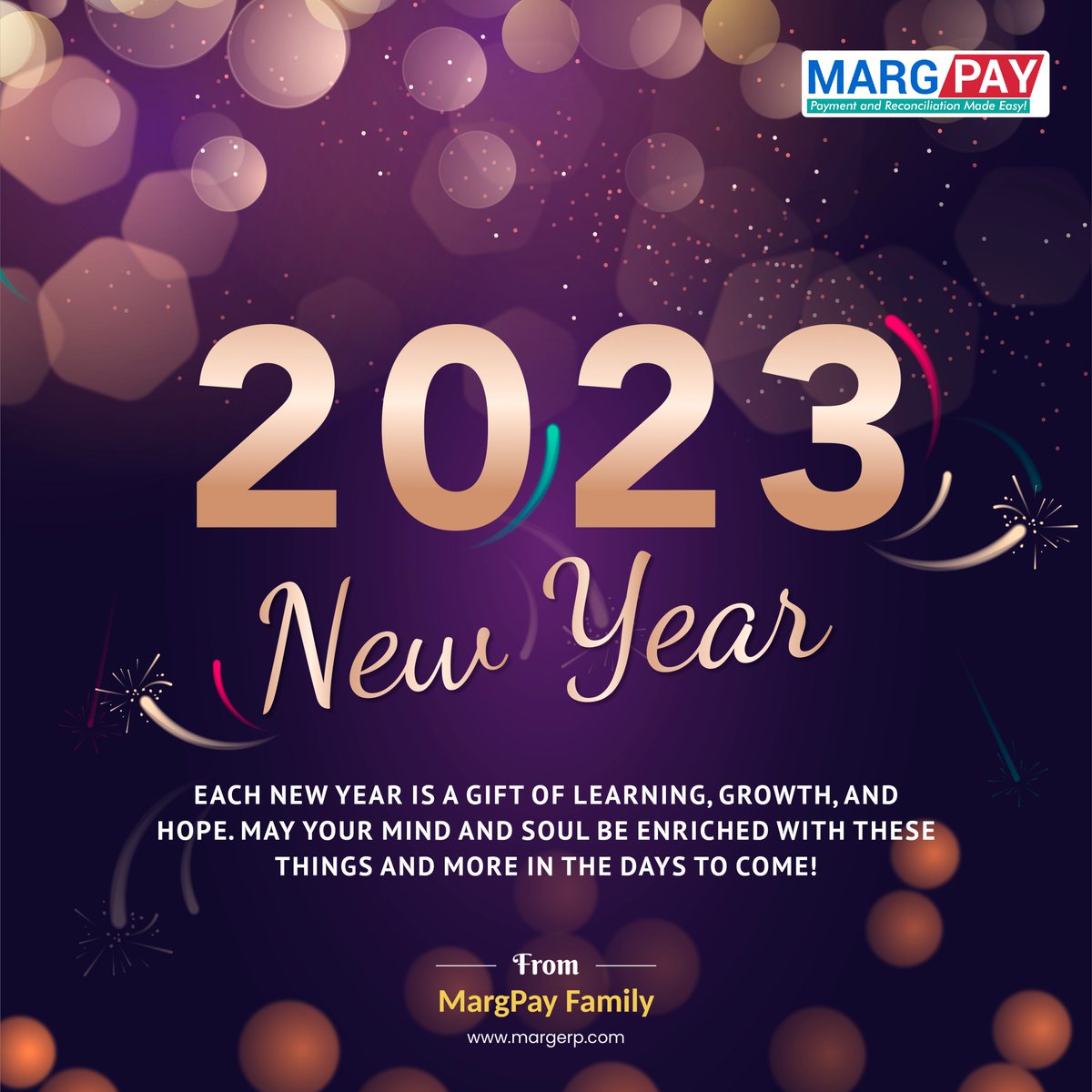 MargPay's tweet photo. To all our customers: Every year comes with its challenges and wins, and you’ve been with us every step of the way. 

👉Thank you for keeping us in your corner! 

👉Whatever this year brings, we’ll crush it together. 🎂 Happy New Year! 🥳🎊

#Margpay #Happynewyear2023 https://t.co/86CbLQK4zJ