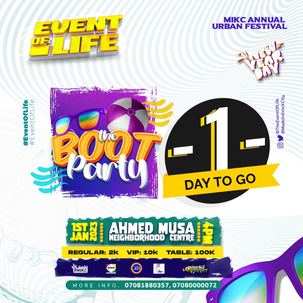 yaronwaziri's tweet photo. Tomorrow we turn up for the Event Of LifeβΌοΈ
Tickets will be available for purchase at the venue of the event, Ahmed Musa Neighborhood Centre, Kaduna.
#TheBootParty ππ₯³π₯
Cc: @MadeInKrockCity https://t.co/KTyfxCVxQl