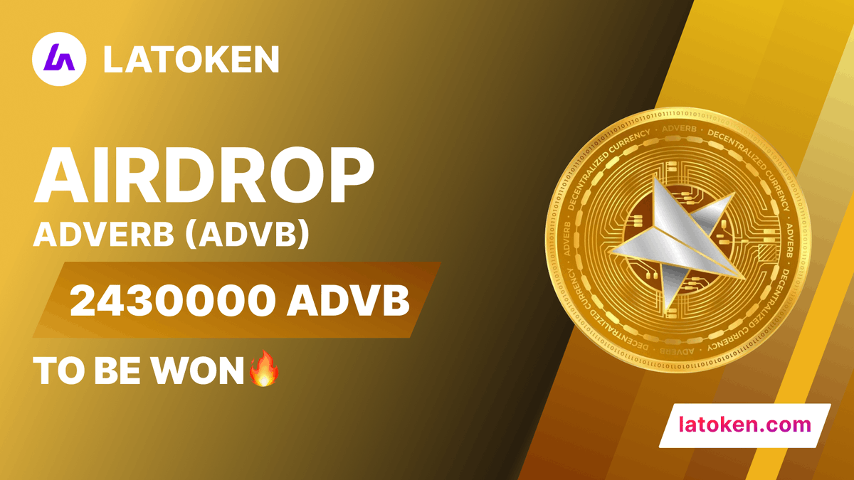 $8000 ADVERB (ADVB) Airdrop on #LATOKEN!

🔥 2455 Winners.
✅ Complete all tasks and qualify for the Airdrop.
⏰ December 31, 2022 - January 13, 2023.

Join Airdrop👉 go.latoken.com/afi
