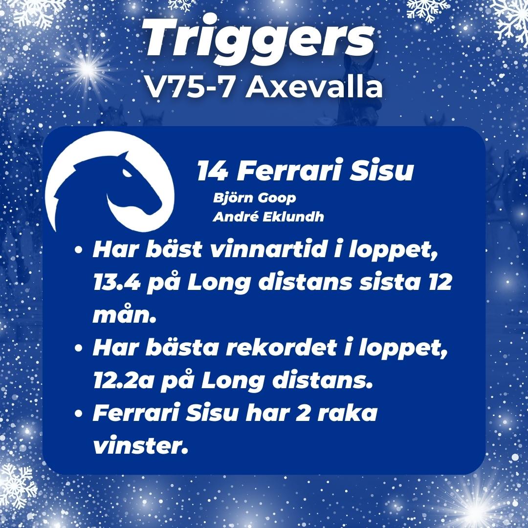 estable_se's tweet photo. Ferrari Sisu har en bra uppgift framför sig i Sylvesterloppet. Se allt inför årets sista avdelning på https://t.co/8LjEZ7nlH7
#V75 #travtips #travinsikter #estable #trav #winterburst https://t.co/W35zqjW6Ma