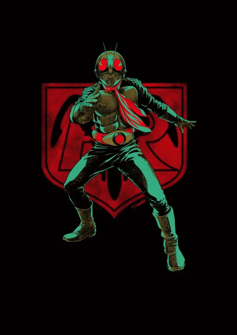 My work for the last few years. T-shirts illust. #仮面ライダー 