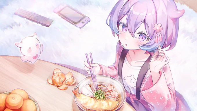 【お仕事】Vtuber夢ぷかりさんのお正月イラストの制作担当させていただきました。よろしくお願いします! 