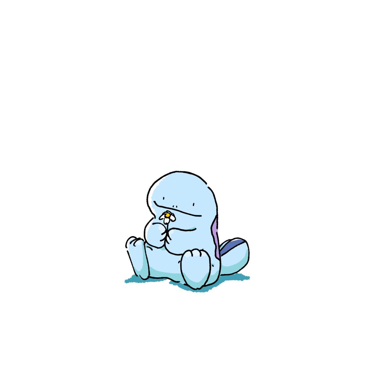 no humans pokemon (creature) sitting solo flower white background holding  illustration images