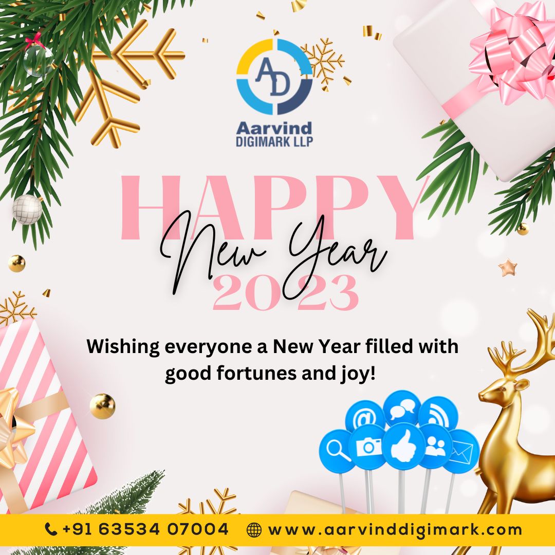 AarvindDigimark's tweet photo. Team Aarvind Digimark extends hearty wishes to everyone, hoping the days to come will bring joy to everyone!   
#newyear #newyear2023 #newyearparty #newyearday #newyearwish #newyearpost #newyeareveparty #newyear23 #newyear2023♥️ https://t.co/kcq3C9t9qk