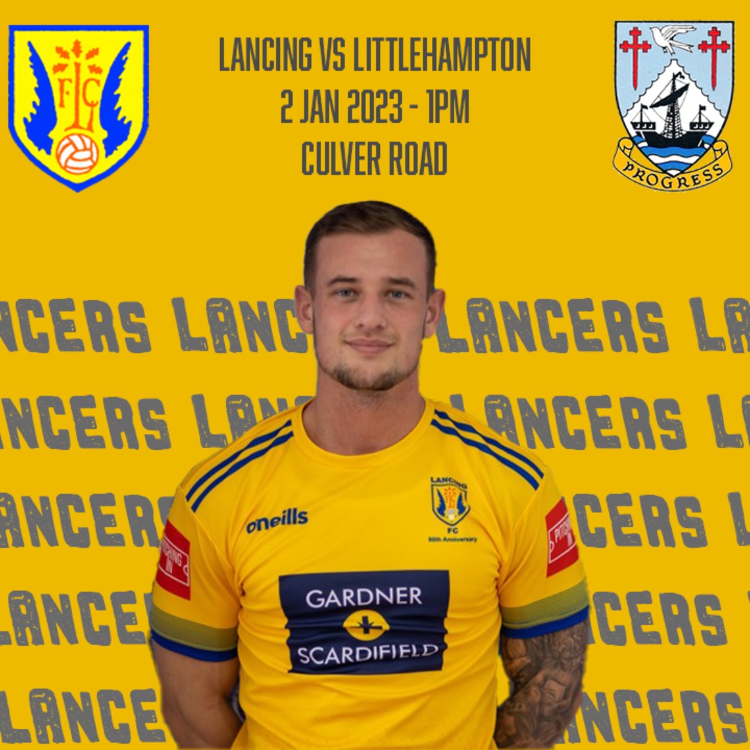 ⚽️ New Year Treat ⚽️

Lancing host <a href="/LittlehamptonFC/">Littlehampton TownFC</a> on Monday in local <a href="/IsthmianLeague/">The Pitching In Isthmian League</a> football at Culver Road! Kick off 1pm

Reserve your ticket now!
𝗧𝗶𝗰𝗸𝗲𝘁𝘀
🔗 trybooking.co.uk/CBKO