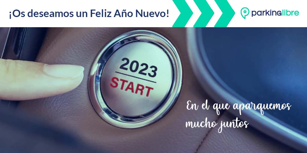 ParkingLibre's tweet photo. El equipo de #ParkingLibre os desea un Feliz Año Nuevo lleno de amor, alegría y viajes, un #2023 en el que aparquemos mucho juntos.

#feliz2023 #FelizAñoNuevo https://t.co/Ga3qDNNwxc