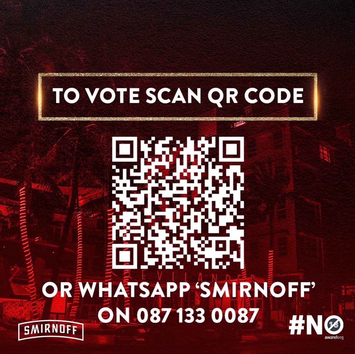 Just a quick reminder to please cast your vote. WhatsApp “Smirnoff” to 0871330087 and vote for Nia Brown. Thank you 🤗 #shayaingoma1818