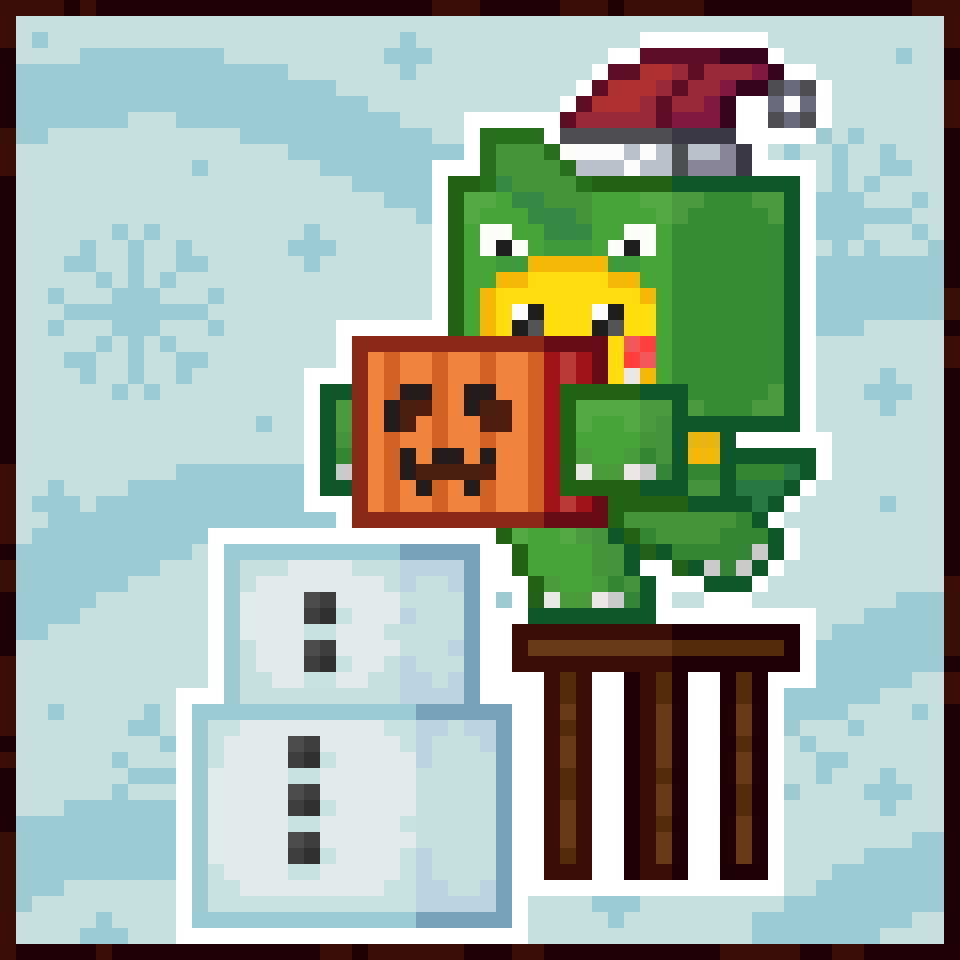 Salami_Hunter's tweet photo. My last drawing of 2022, Happy new year's eve to all! 🎉🎉🎉 Wish yall luck going into 2023 💚✨
#NewYear2023 #NewYearsEve #Minecraft #pixelart https://t.co/bnDZp73tfm