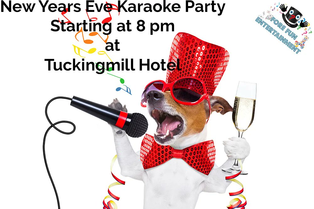 ForeQuizzes's tweet photo. New Years Eve Karaoke Party
at The Tuckingmill Hotel
8 pm til late
Come and Years'  celebrate with friends and sing in the new year!
#karaoke #newyearseve #newyear https://t.co/WlgdKGa9sL