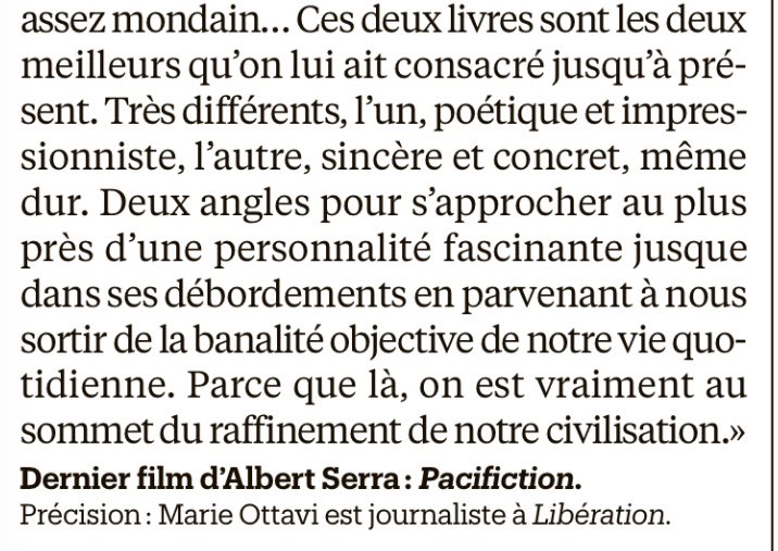 marie_ottavi's tweet photo. Dans @libe ce we, le réalisateur Albert Serra cite « Karl » comme son coup de coeur de l’année, avec le témoignage de Patrick Hourcade. Est-ce que je viens de m’imaginer Benoît Magimel en costard en lin dans le rôle de Lagerfeld ? ✔️ https://t.co/fxjmJO2een