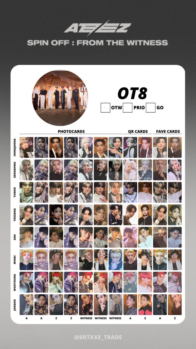 ATEEZ SPIN OFF: FROM THE WITNESS photocard template UPDATE 5