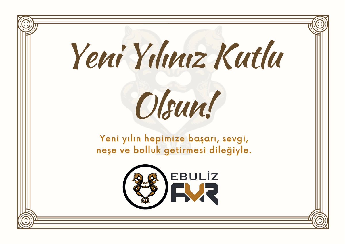 Yeni yılınız kutlu olsun!