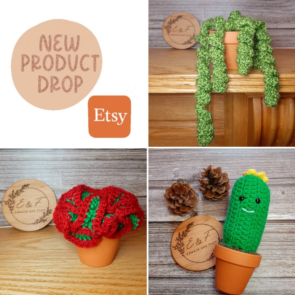 edwardandfluff's tweet photo. Excited to have new products in my Etsy shop. Great gifts and easy to look after 😍 Can you offer a home to a new plant friend?
https://t.co/OMXEjvvR9f
#SBS #MHHSBD #etsy #etsyshop #SmallBusiness #crochet #crafts #potplants #crochetplant #terracottapot #handmadewithlove https://t.co/mukddb38q7