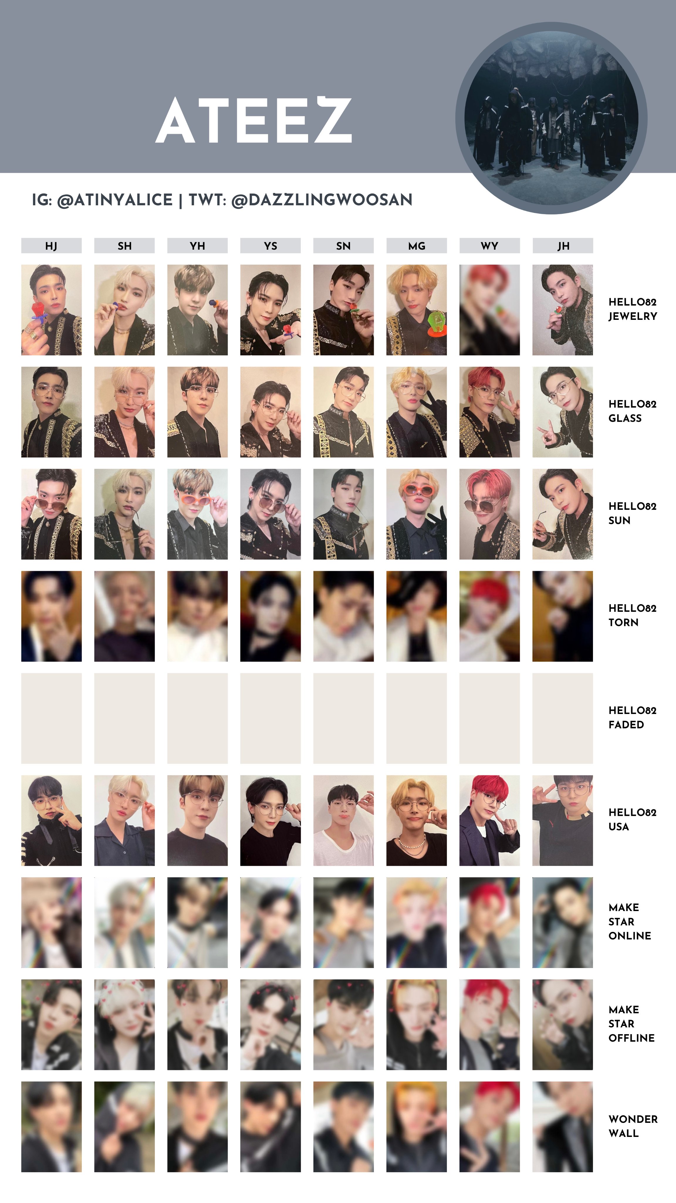 ATEEZ サン トレカ witness spin off makestar 5 ATEEZ SPIN OFF FROM THE WITNESS Makestar Official Photocard