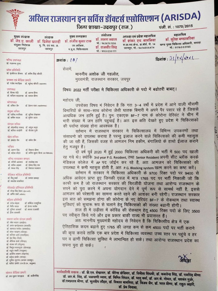 DRmeena1011's tweet photo. राज्य की जनता को झोलछापो और कोरोना से बचाने के लिए सरकार को खाली पड़े सारे MO के पदों को भरके जनता का विस्वास जीतना चाहिए!!
4500 पदो पर दे नियुक्ति!!
@ashokgehlot51 
@plmeenaINC 
@1stIndiaNews 
@zeerajasthan_
@News18Rajasthan

#CovidNeed_MOseat_4500 https://t.co/K9Goe2FXZ6