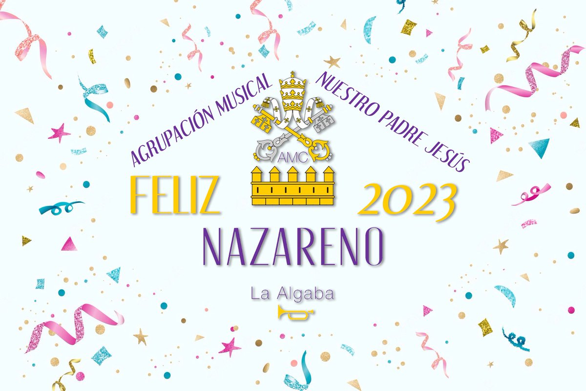 NazarenoAlgaba's tweet photo. 🟣 Desde la Agrupación musical Nuestro Padre Jesús Nazareno de la Algaba os deseamos un feliz año nuevo. 

Que el Señor os colme de salud. 

Síguenos en nuestras RRSS
💜#NazarenoDeLaAlgaba https://t.co/cLNJMtAdeb