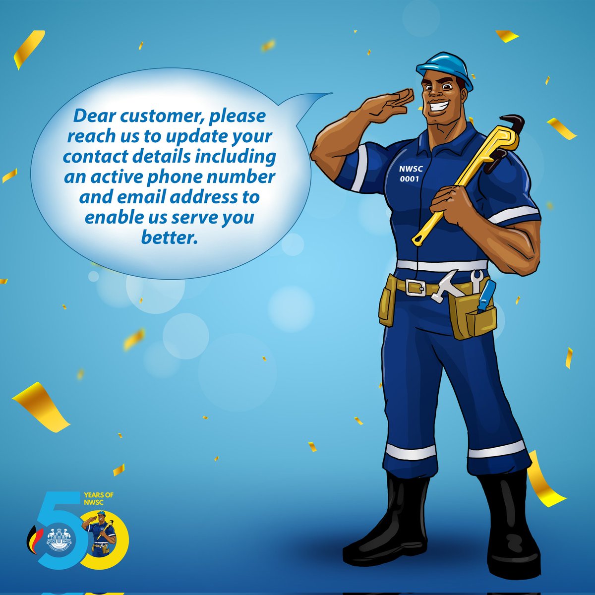 nwscug's tweet photo. Dear customers, our TL has been quite a bee hive of activity, with feedback from you our valued customers.
Our findings; 
1.  Some high bill concerns are caused by delay in delivery of bills. Some account contacts are still attached to the landlord. 1/2 @NWSCMD #NWSCAt50 https://t.co/mySF9KNfXm