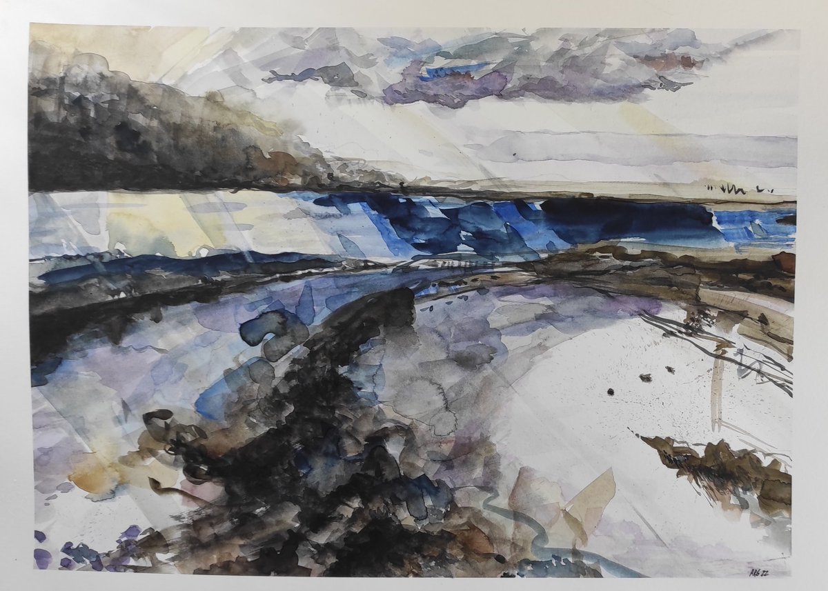 esedinet's tweet photo. @PascaleRentsch I had to did it, with my respect based on @PascaleRentsch work #artistsontwitter #Watercolor #Esedi #Borron ARG @esedinet Dargon https://t.co/ZyKQSJ6LHt