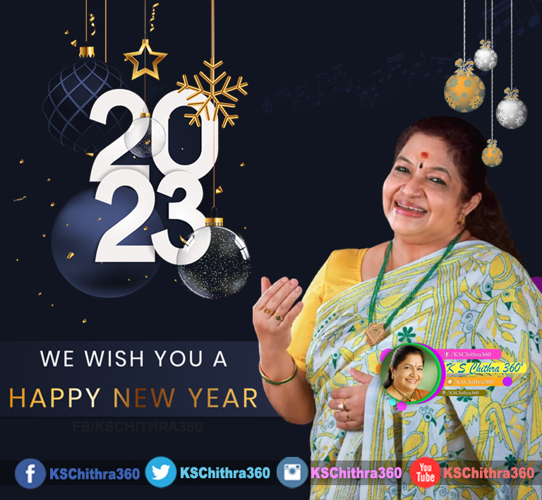 KSChithra360's tweet photo. Happy New Year ! @KSChithra 
#KSChithra #HappyNewYear #ChithraChechi https://t.co/F5XVxEleWX