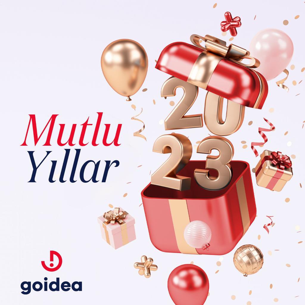 Goideaio's tweet photo. Sağlık, mutluluk ve başarı dolu bir yıl geçirmeniz dileğiyle. Yeni yılınız kutlu olsun!
#2023 #goidea https://t.co/zz0AMfFcXE