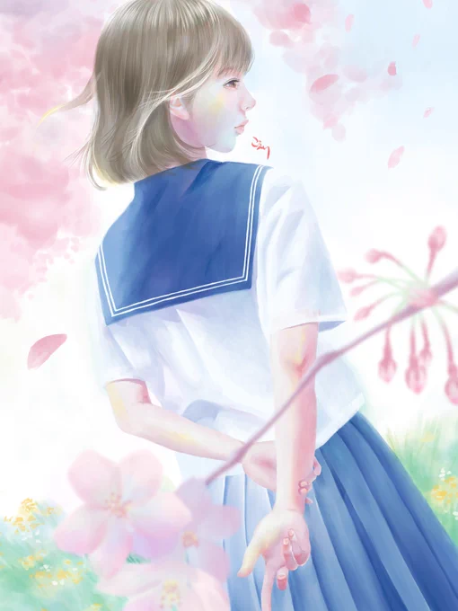 #2022年年末に今年まだ出会ってない作品に出会うタグ 女性画を中心に活動しています。制作手順:デジタルで描く→アート紙に出力→木製パネルに水張り→アクリル、顔彩などで仕上げ画像はデジタル版です 