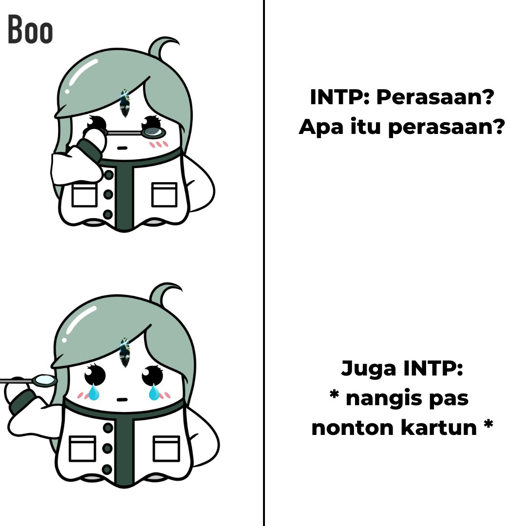 Boo_Indonesia's tweet photo. Softie banget yahhhh
#INTP #memeINTP #INTPmeme #meme #16personalities https://t.co/ljoYw0pVUn