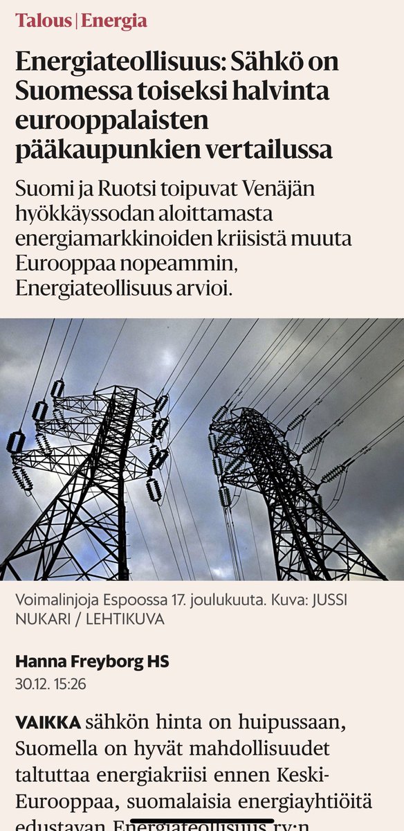 TuomasAhola2's tweet photo. Sähkö on hetkittäin jopa järjettömän kallista, mutta…. https://t.co/kpRcJCbYq4