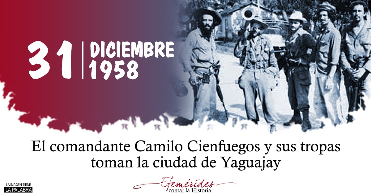 Nunca hubo descanso, ni tregua,  sólo Bravura, sacrificio y entrega por los Héroes de la Columna No2, Yaguajay fue tomada, el Centro de #Cuba era libre. El tirano tembló y huyó.
#Cuba sería Libre al otro día.
#CubaViveEnSuHistoria 
#DeZurdaTeam