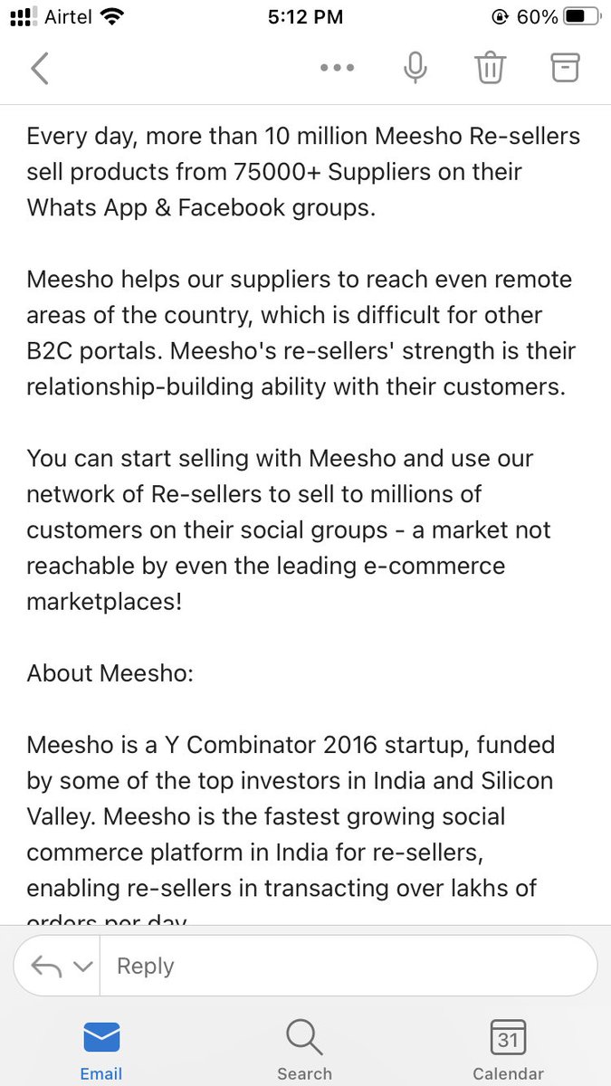 iamGgargi's tweet photo. @meesho_support @Meesho_Official I am getting multiple emails and calls to share my pan card and &amp; my product in meesho. I asked to send an email from official Meesho email. But email doesn’t look authentic.
Could you please confirm? https://t.co/8XAVeBFaK6