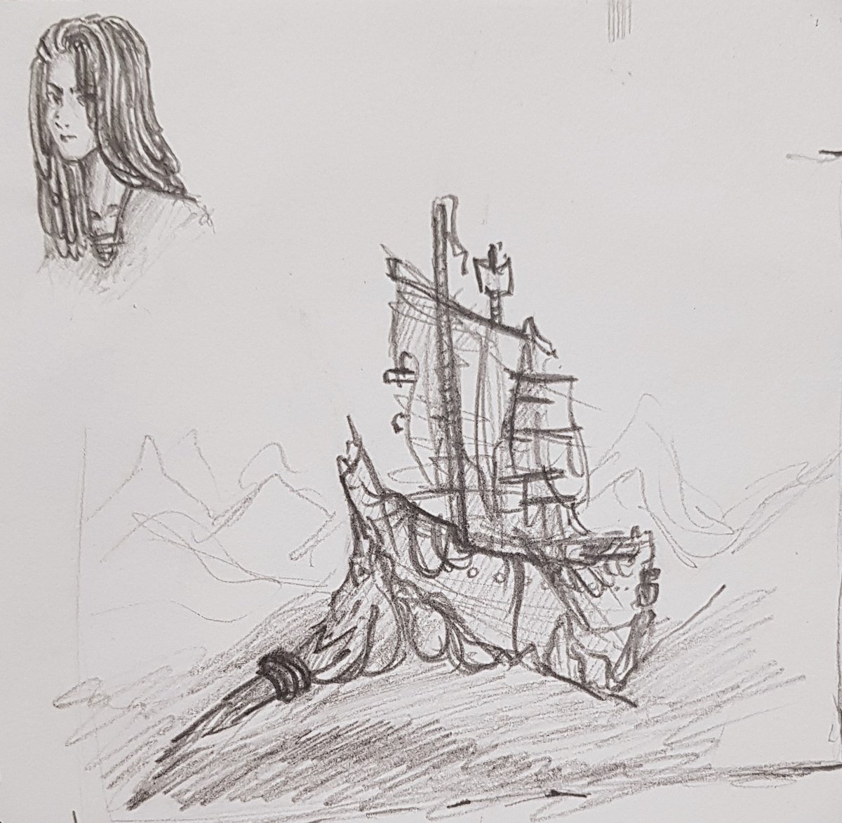 Noctwinter_'s tweet photo. Croquis en plus 
#drawing #dessin #navire https://t.co/d8j699p78B