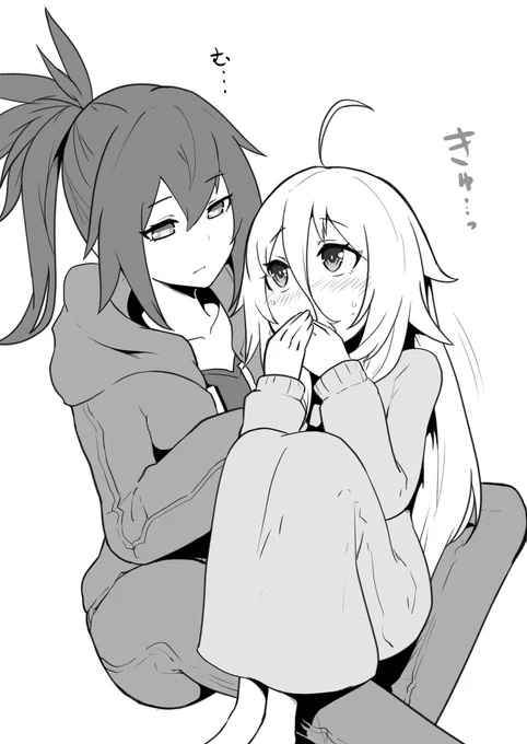 カルさんがすぐキスしてくるので無意識に口をガードするイアさん #VOCALOID #CUL #IA #カルイア https://t.co/N7gqECAzDI 