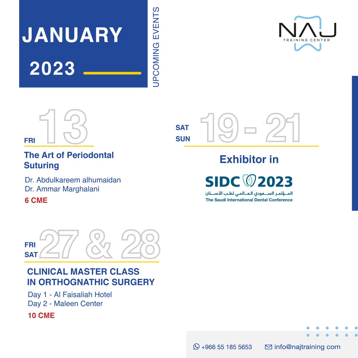 January 2023 upcoming events 🤩

#NAJ