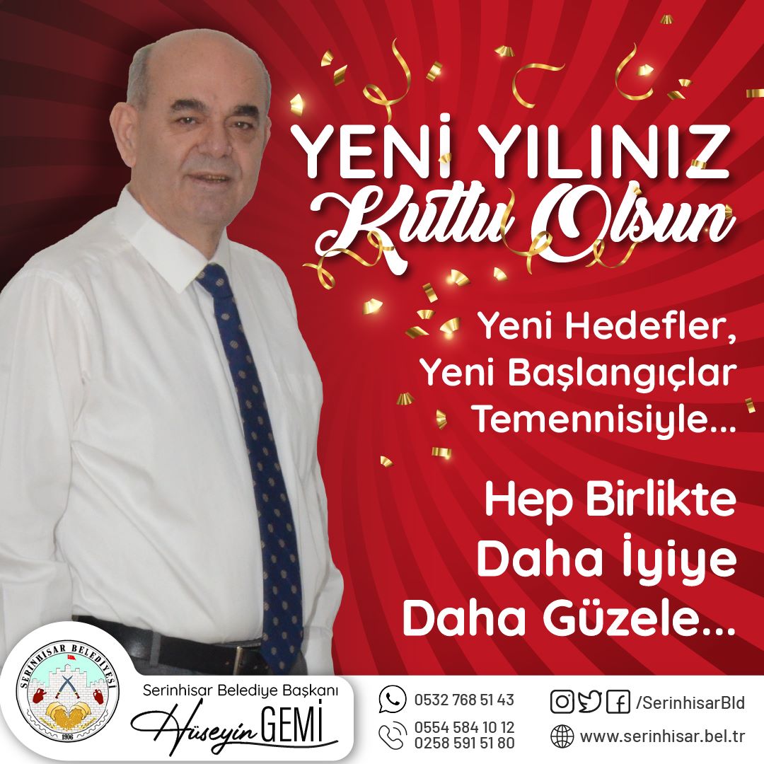 Yeni Yılınız Kutlu Olsun 

Yeni Hedefler, Yeni Başlangıçlar Temennisiyle...

Hep Birlikte Daha İyiye, Daha Güzele...

#yeniyıl #yeniyılınızkutluolsun