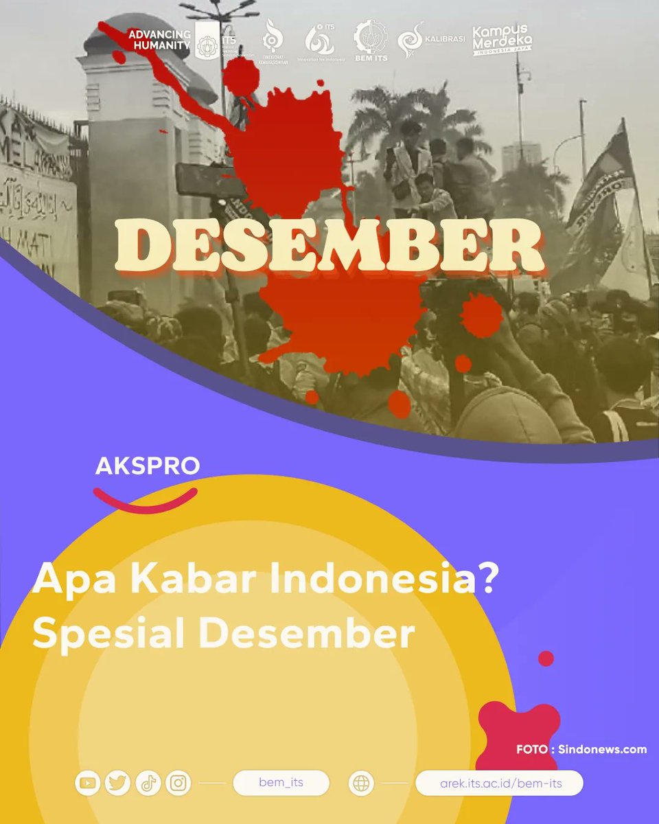 BEM_ITS's tweet photo. [APA KABAR INDONESIA?]
Halo KM ITS dan Indonesia!

Dengan hitungan hari yang menuju tahun 2023, ada beberapa bahasan yang fenomenal yang terjadi di negeri kita tercinta. https://t.co/DYbBwf5nij