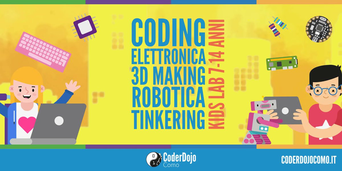 🚀 Buoni propositi per il 2023? Partecipare a tutti i Kids Lab CoderDojo Como🔝!
Si inizia il 14 gennaio: tutte le date su buff.ly/3t7VIIW