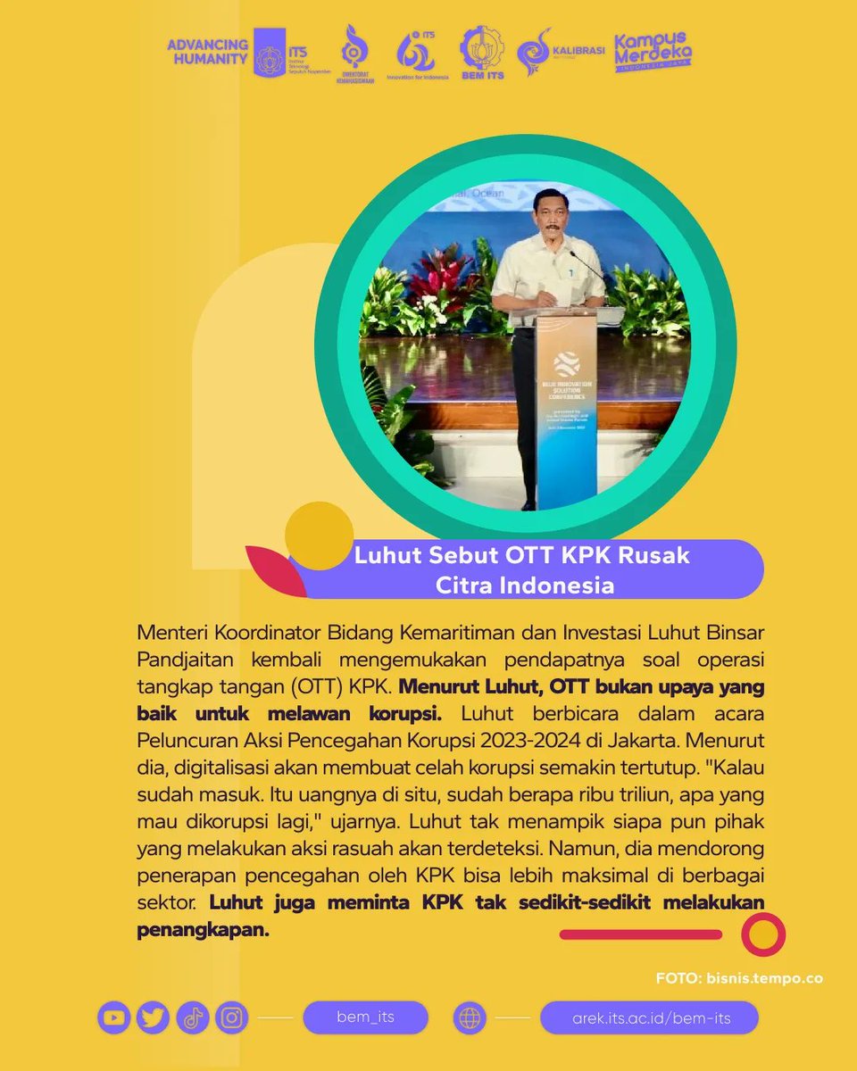 BEM_ITS's tweet photo. Diskusi dapat dimulai dengan lengsernya panglima Jenderal TNI Andika Perkasa yang digantikan oleh Jenderal TNI Yudo Margono. Ada juga tanggapan Luhut Binsar Pandjaitan tentang OTT. Selain itu, ada beberapa pasal yang kontroversial di RKHUP baru. https://t.co/lCzQ0PPnwV