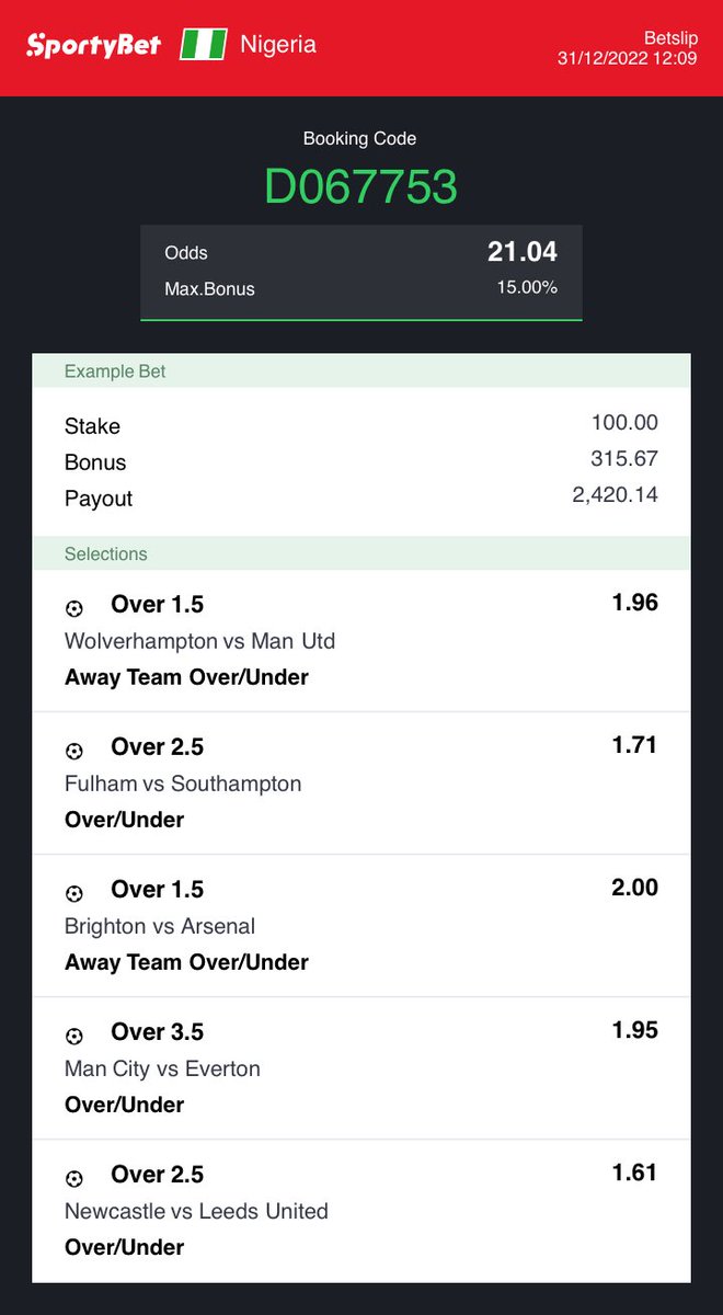Makinde3D's tweet photo. @sportingking365 Goals from the predictions 

D067753 https://t.co/nvCWlObwe4