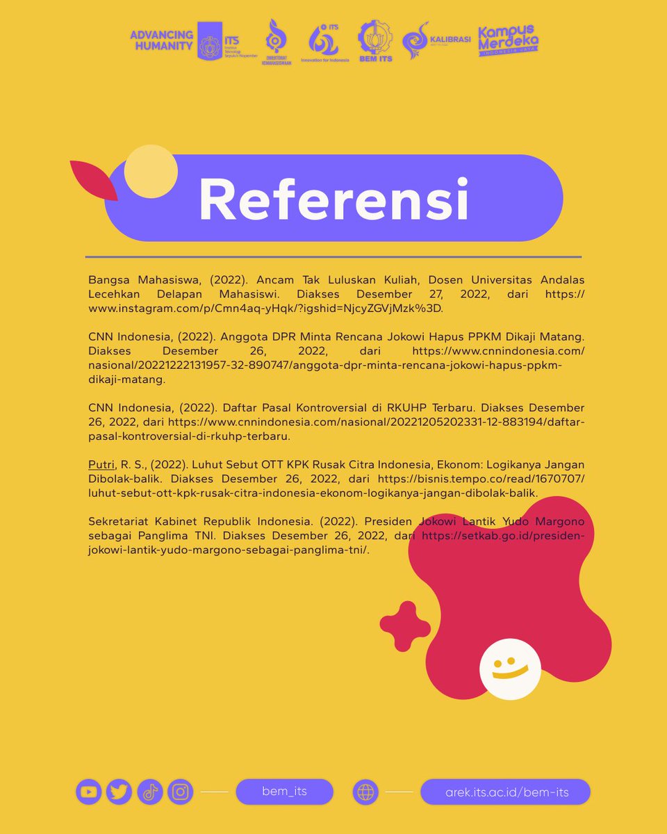 BEM_ITS's tweet photo. Selain tiga bahasan tersebut, ada bahasan lain yaitu pelecehan dosen ke mahasiswa dan bahasan PPKM yang berlaku hingga Januari 2023.

Lalu, bagaimana pendapat kalian? apakah kabar Indonesia baik-baik saja? 

Kementerian Aksi dan Propaganda
BEM ITS KALIBRASI 2022

#AksproKalibrasi https://t.co/dcLoxolF8b