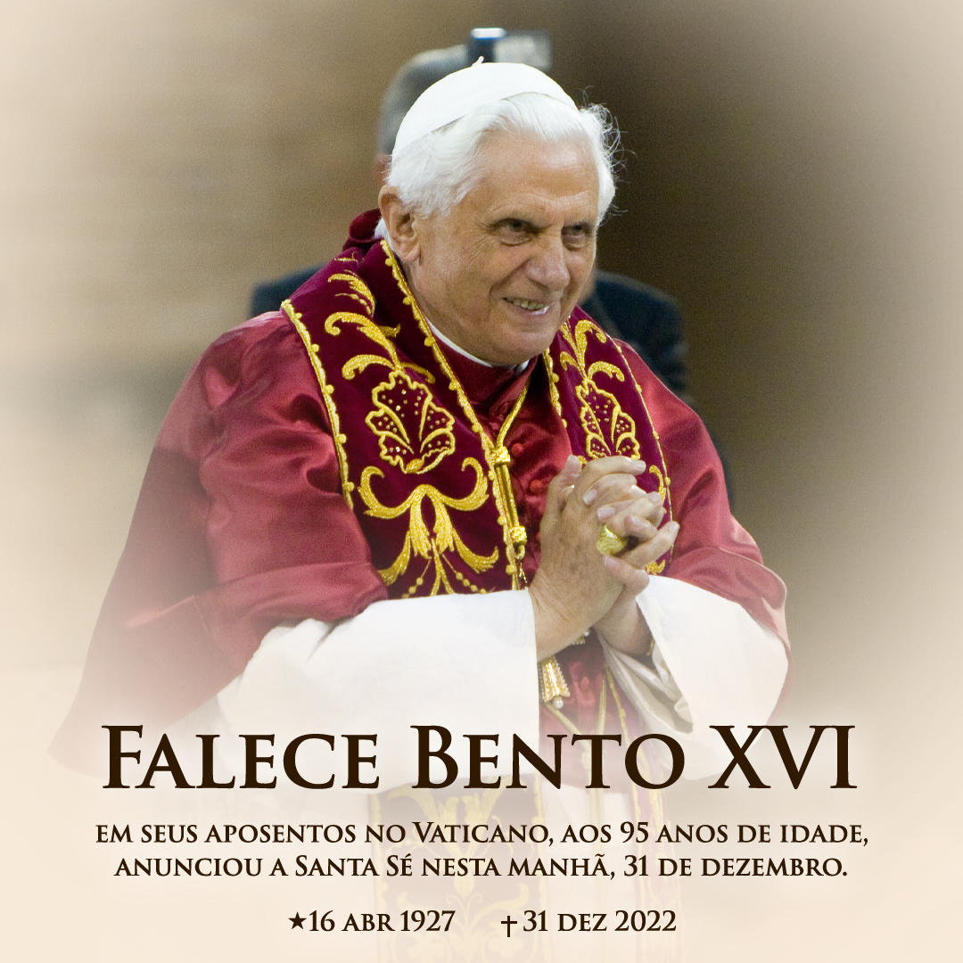 arautosbrasil's tweet photo. Deixou-nos, no dia de hoje, o Papa Bento XVI, aos 95 anos.
Nosso sentimento hoje é de gratidão ao Pontífice. Rezemos por sua alma, e peçamos que Deus o acolha na Sua Glória.
#BentoXVI #Ratzinger #luto #arautosdoevangelho https://t.co/pNekwrig9o