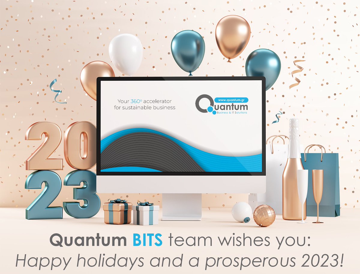 Quantum_gr's tweet image. 🎄 Have a happy and prosperous 2023!🎅 

#quantumbits #newyear #2023goals #sustainable #business #IT #accounting #finance