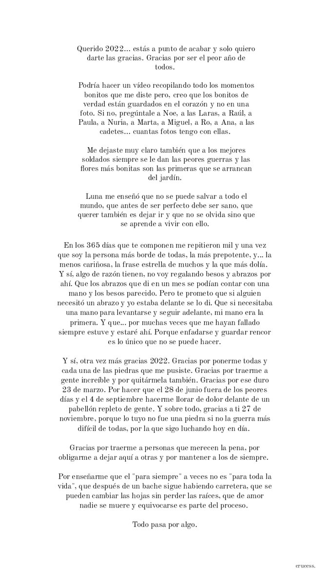 Luciacrucess's tweet photo. Gracias 2022 https://t.co/0cPaenWasv