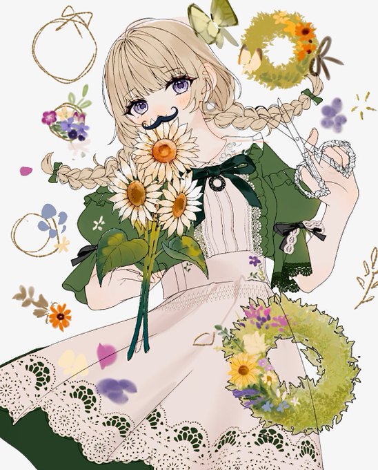 「hair bow lace trim」 illustration images(Latest)